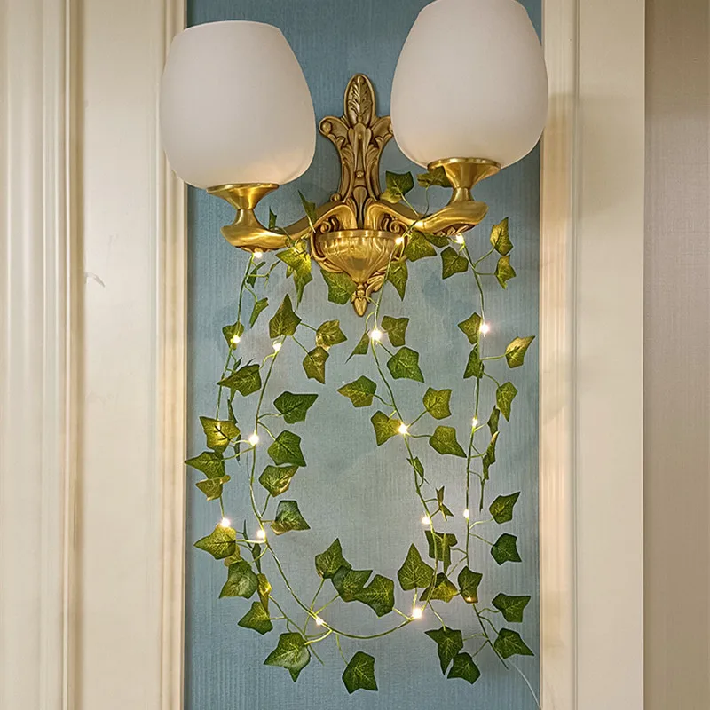 

2M/5M/10M Garland Christmas LED String Lights Green Leaf Fairy Light Wedding for Home Bedroom Wall Patio Ramadan Decoration 2025
