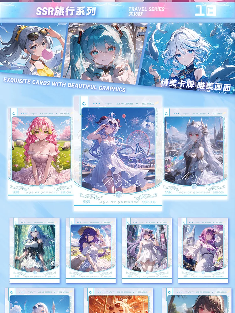 2024 Newest Goddess Era Goddess Story Collection Card  Waifu Swimsuit CCG ACG TCG World Trading Hobbies Gift