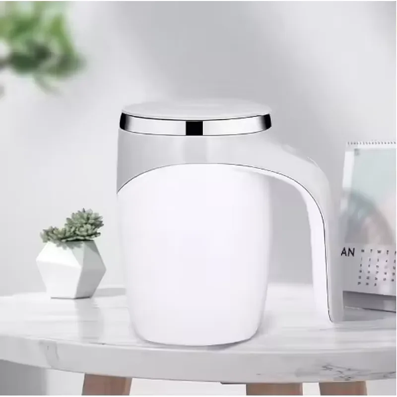 for 350ml Stainless Steel Electric Mixing Cup Rechargeable Automatic Magnetic Self Stirring Coffee Mug with Lid