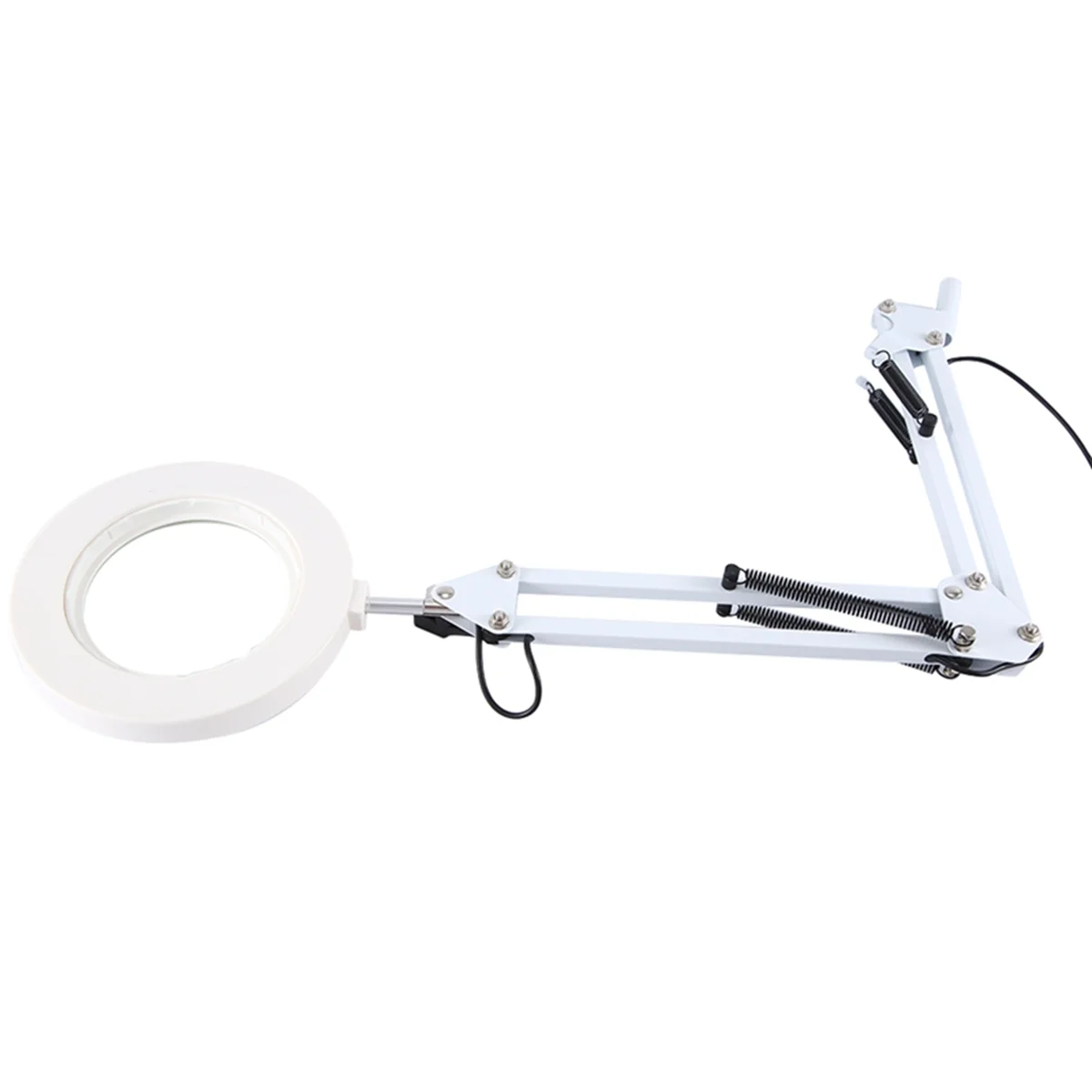 Magnifying Lamp Metal Swing Arm Magnifier Lamp-10 Levels Brightness,3 Color Modes,10X Magnification,4 Inch Diameter Lens