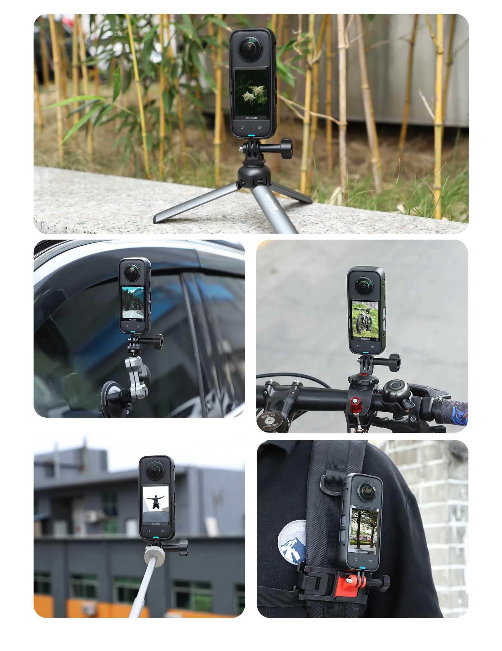 Khung Bảo Vệ Lồng Ống Kính Gắn Chân Đế Vỏ Ốp Lưng Insta360 X3 Hành Động Phụ Kiện