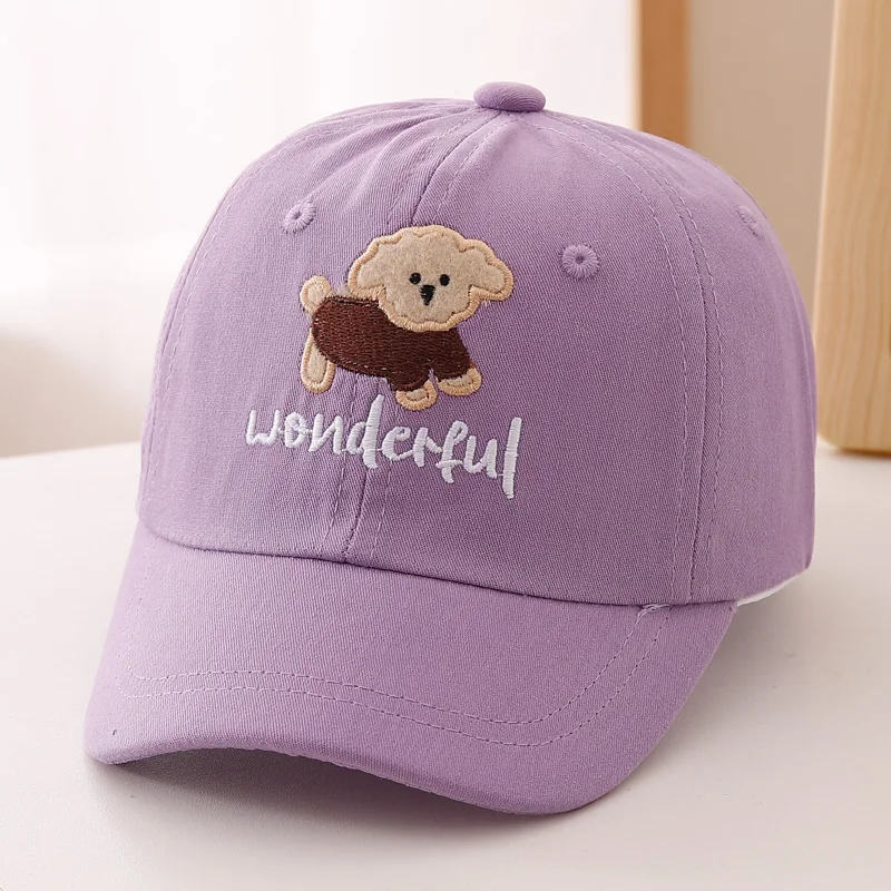 Children's Korean-Style Gentle-Style Teddy Bear Patchwork Doll, Wonderful Embroidered Baseball Cap - Suitable for Outdoor Outing view 6