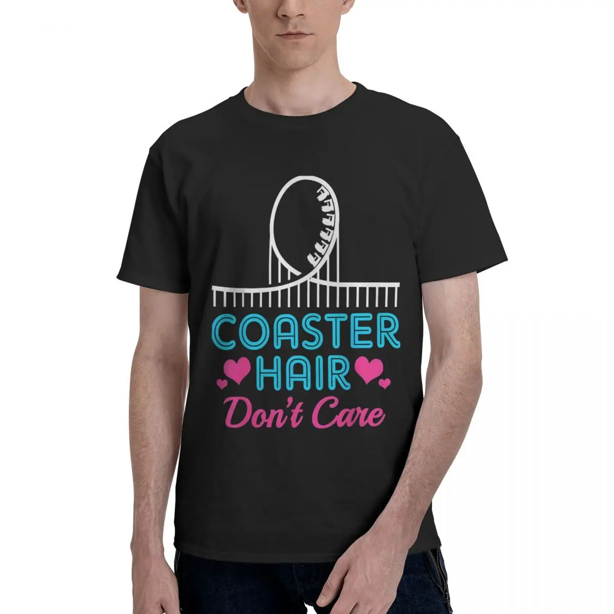 Sports Coaster Hair Don't Care Top tee Champion Funny Graphic Top quality Travel USA Size