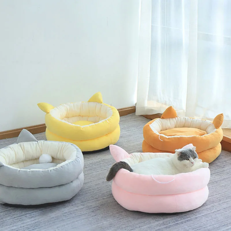 Four Seasons Universal Dog Bed Winter Warmth Preservation Comfortable Soft Circular Pet Litter Mat Breathable Non Slip Cat Bed