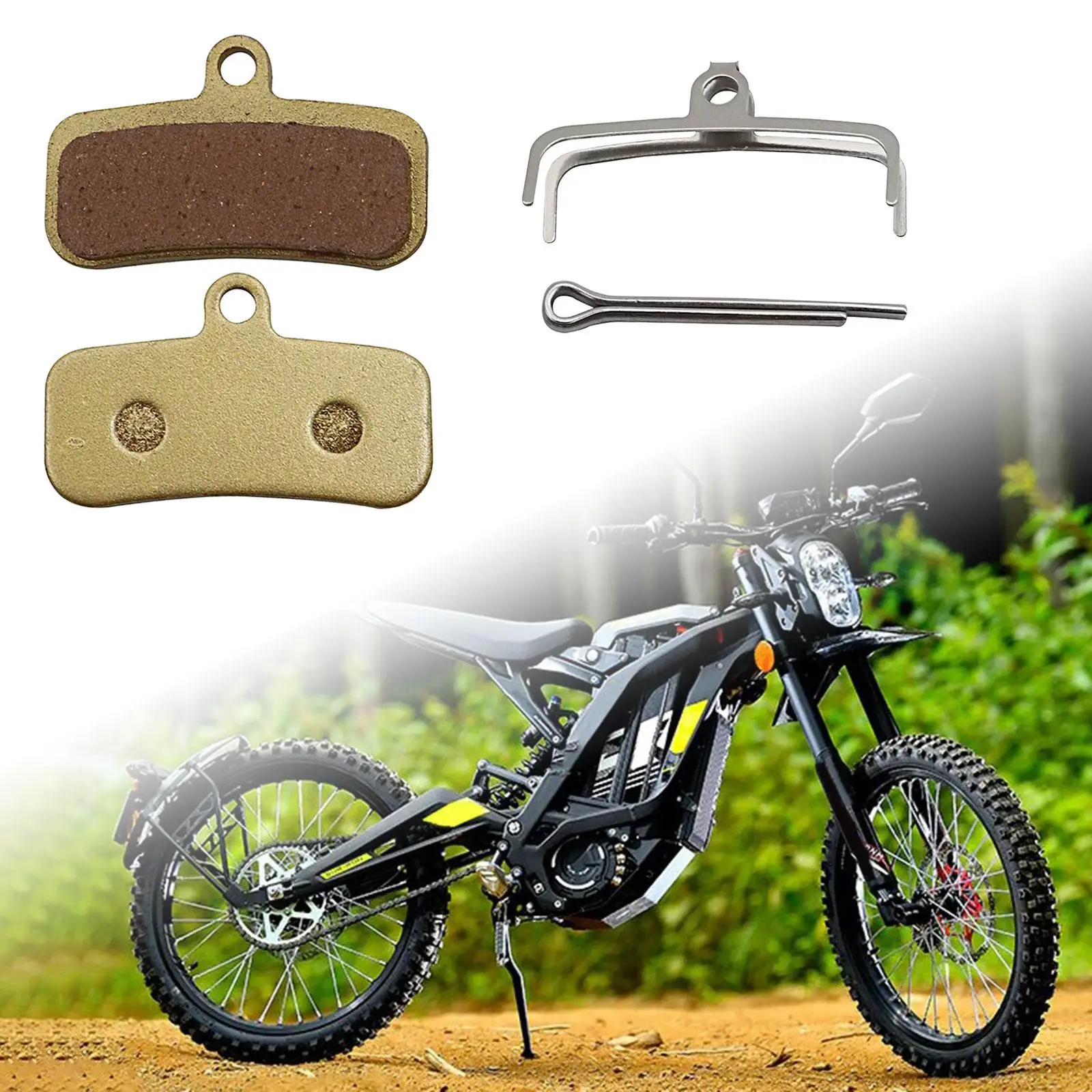 2 Pieces Motocross Brake Pads Motorcycle Accessories for Surron Reusable Heat Resistant High Strength Easy to Mount