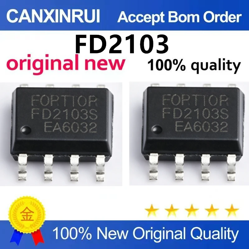 (5-100pieces)Brand new original FD2103 SOP-8 180V single-phase half bridge motor gate drive chip IC