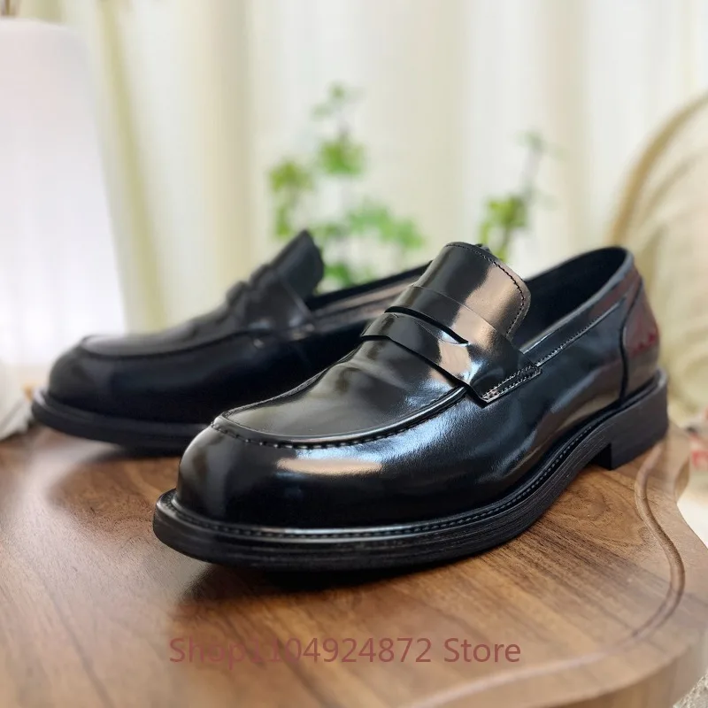 

High End Men's Shoes Genuine Leather Loafers Dress Shoes Male Casual Business Spring Autumn Business Oxfords Male Shoes