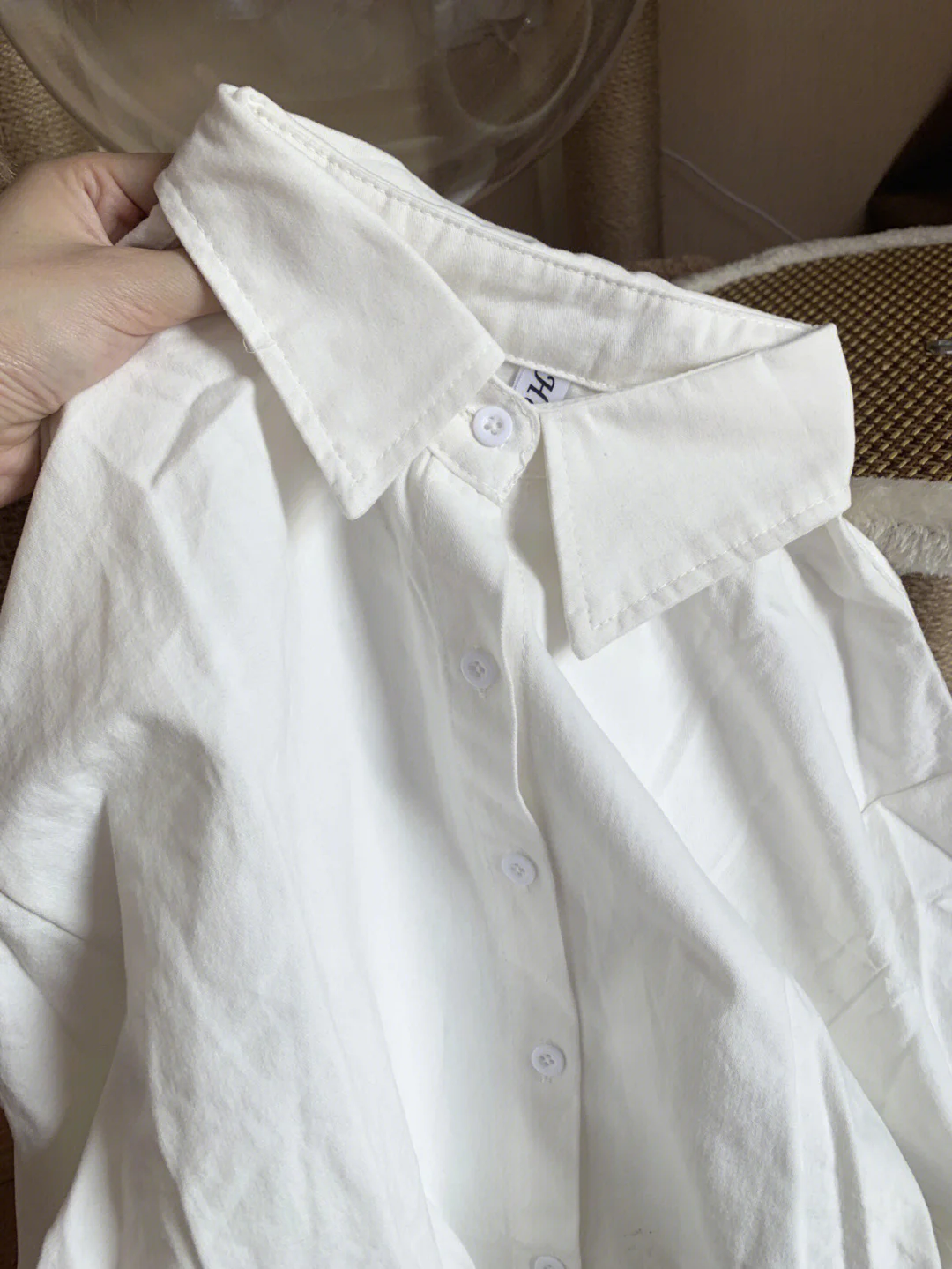 

White Pure Cotton Men's Shirt Spring Autumn Base Layer Shirt Breathable Business Style Long Sleeve Sharp Collar Casual Shirt