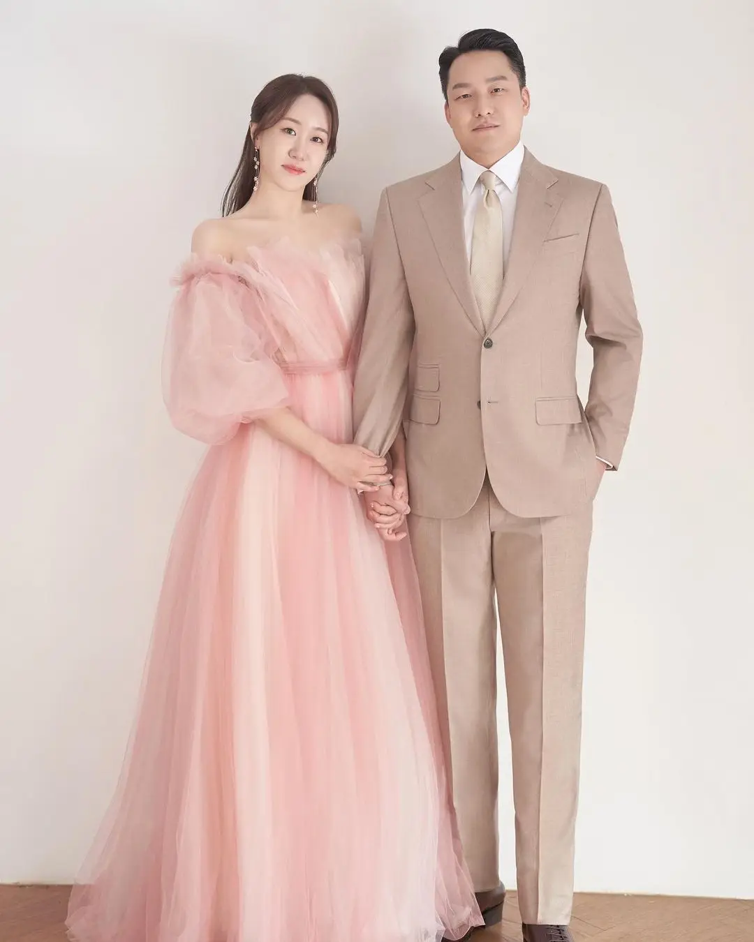 TAFN Pink Tulle Wedding Dressses A-line Elegant Detachable Sleeves Bridal Gown Korea Photo Shoot Dresses Custom Made 웨딩드레스