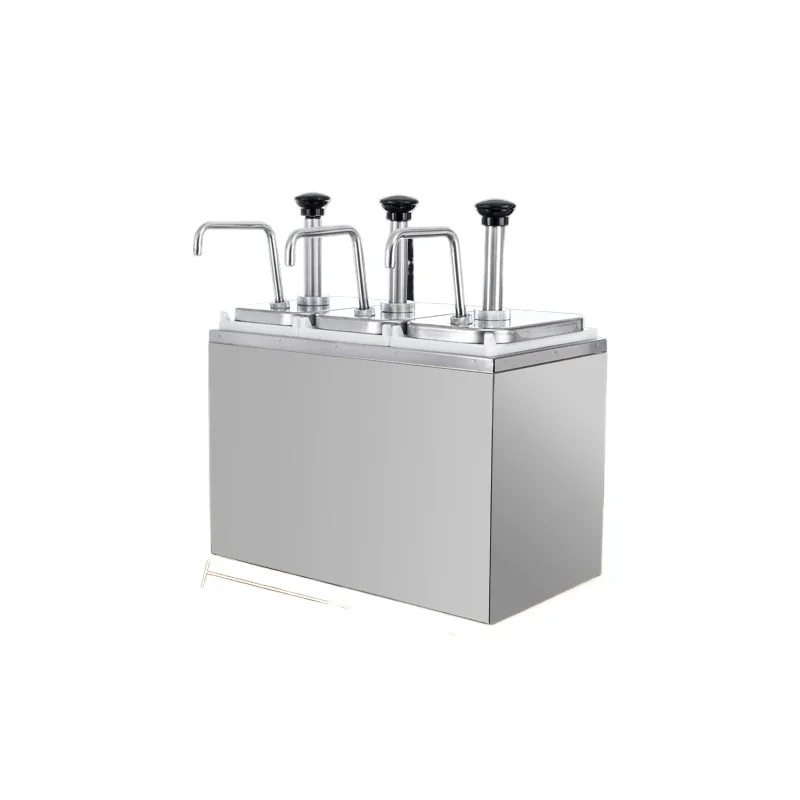 Popular 3/4 Barrel Stainless Steel Countertop Cheese Sauce Dispenser Hot Selling Condiment Pump Sauce Dispenser With 3/4 Tanks