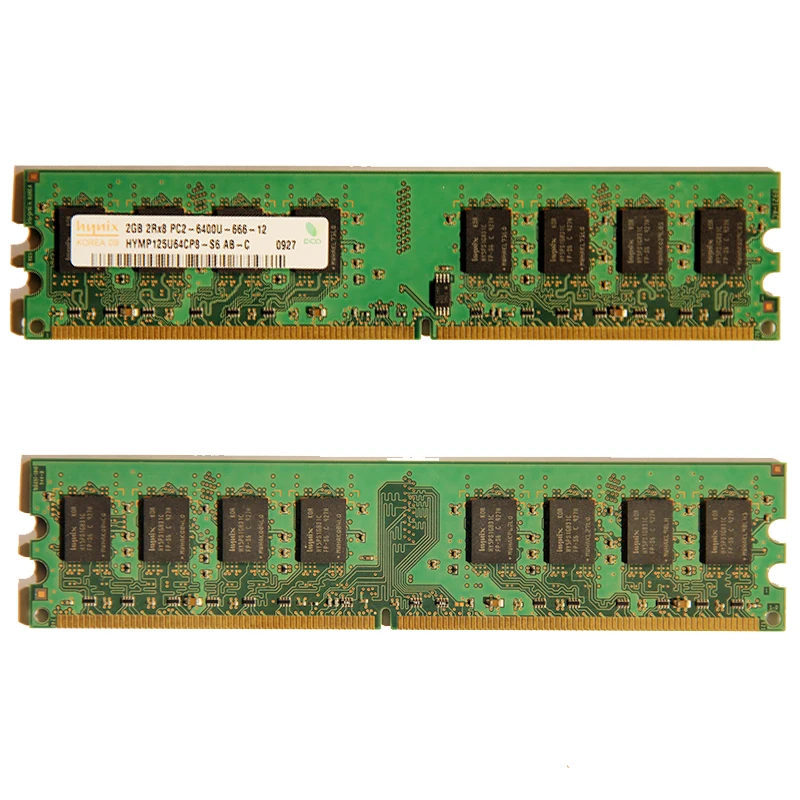 Hynix Ddr2 RAM 2GB 800MHz Để Bàn Nhớ DDR2 2GB 2Rx8 PC2-6400U-666-12 Ddr2 800 2Gb Máy Tính Để Bàn RAM bộ Nhớ