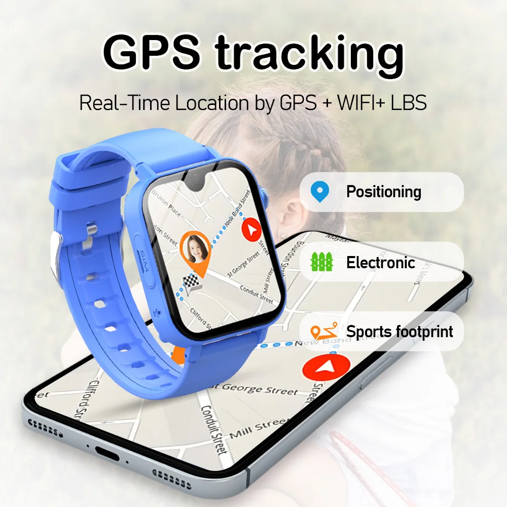 ساعة ذكية للأطفال من ونليكس KT36 4G واي فاي مكالمة فيديو SOS GPS مراقبة الموقع المقتفي WhatsApp Google Paly Store ساعة ذكية للأطفال