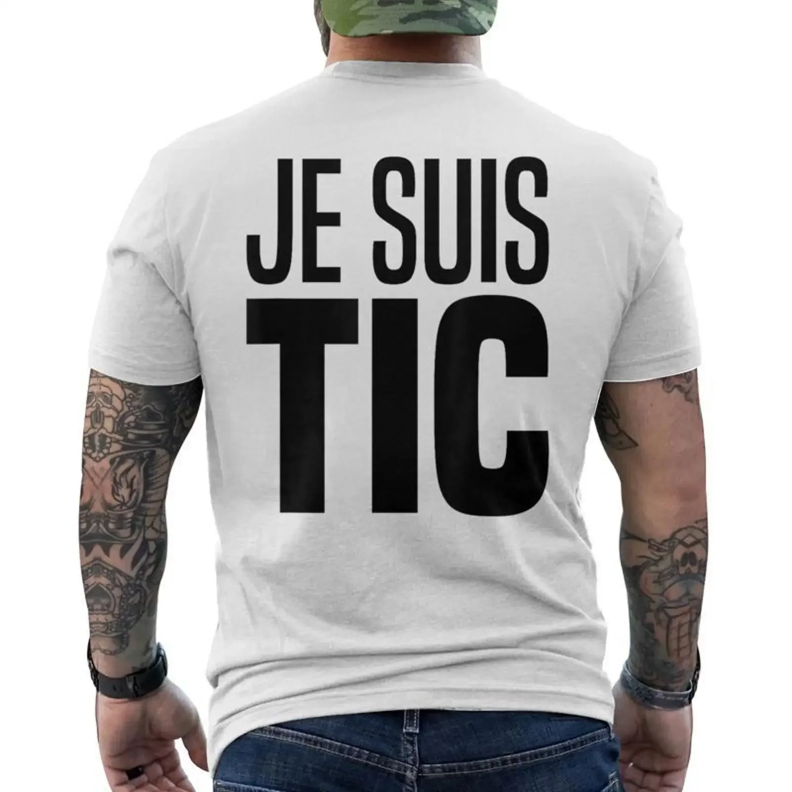 Футболка Jeuis Tic Tac Déguisement Duo для двоих, с принтом на спине, винтажная, модная, универсальная, в стиле Washed, подарок
