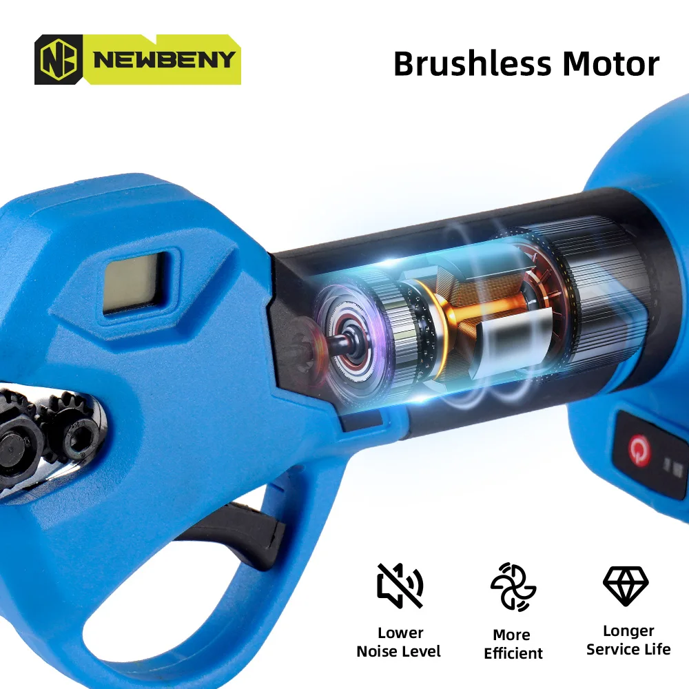 NEWBENY Brushless Electric Scissors Garden Cordless Pruning Scissors Branches Cutter Landscaping Tool For Makita 18V Battery