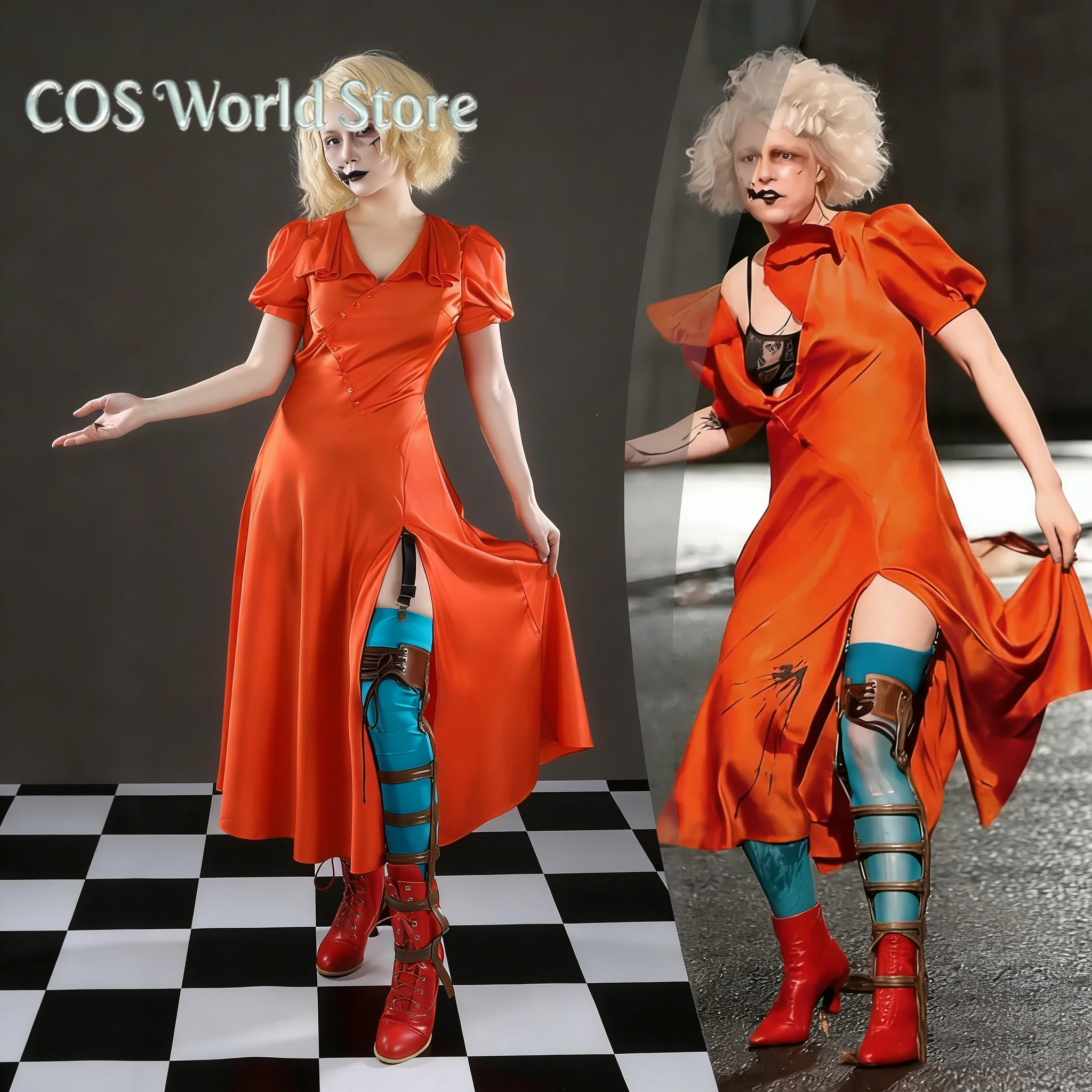 

The Bride of Frankenstein Cosplay Costume Women Costume Fantasia Skirts Long Dress Female Roleplay Halloween Party Carnival Suit