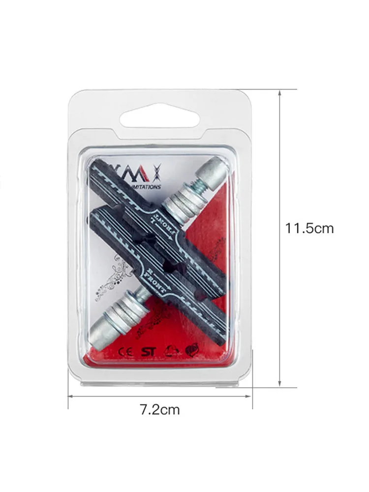 AliExpress TOOPRE Bicycle V Brake Pads Black Friction Resistance Low-noise Parts Temperature Resistance 2 Pcs 75g/pair Brand New