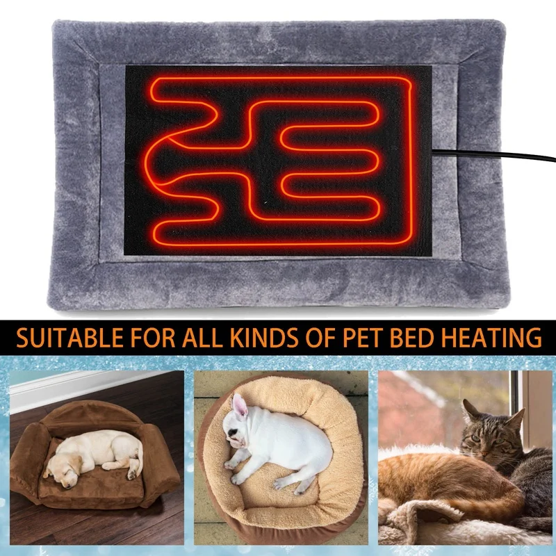 EAS-Pet Heating Pad USB Heating Film Warm Folding Heated Sheet Waterproof Car Mat Pet Reptile Winter Warm Climbing