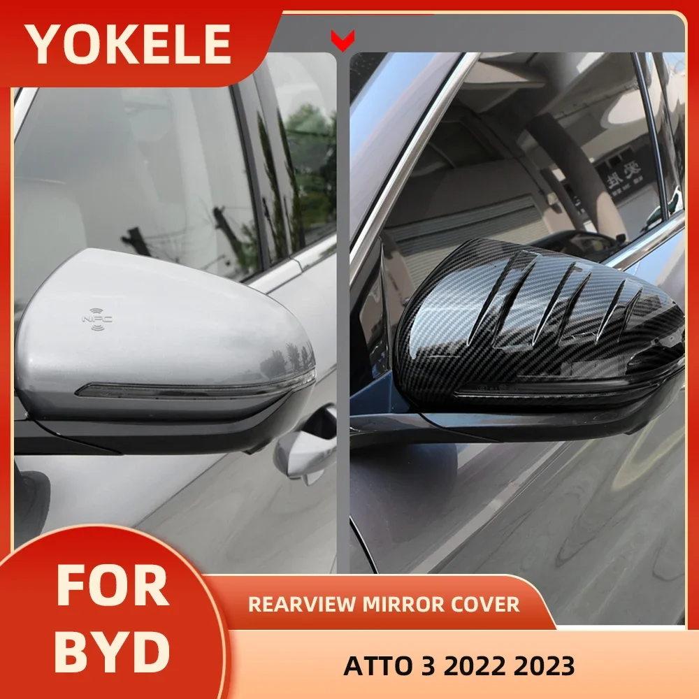 

For BYD Atto3 Atto 3 2022 2023 Atto3 Accessories Car Rear Side View Rearview Mirror Cover Trim Imitation Carbon Fiber Decoration