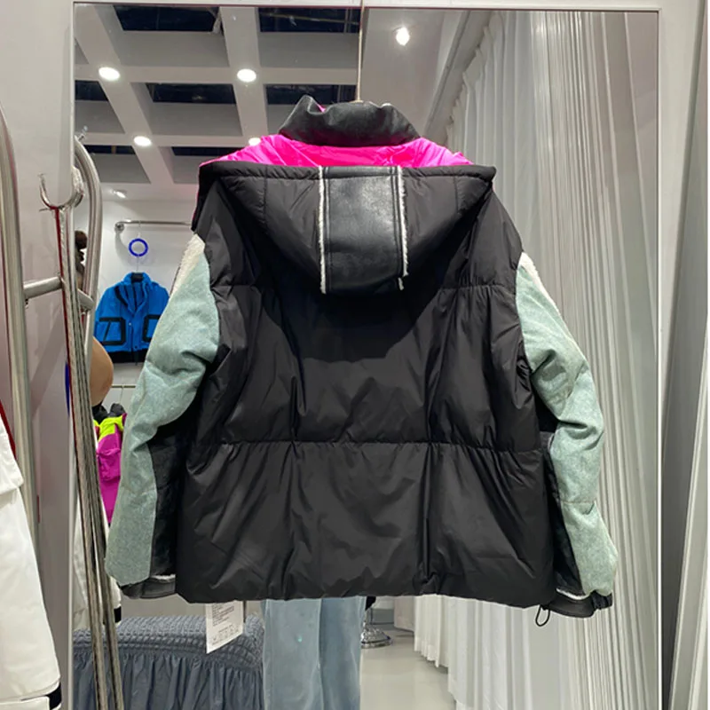 Winter Dikke Warme Donsparka Vrouwen Streetwear Print Donsjack Mode Harajuku Casual Oversize Jas Winter Capuchon Uitloper