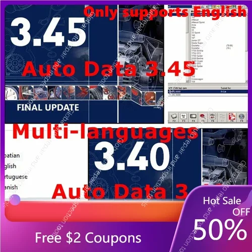 AUTODATA 3.45 Diagramas de cableado Datos AutoData 3.40 / 3.41 Unidad USB en varios idiomas Software de reparación de automóviles Español Portugués Polaco