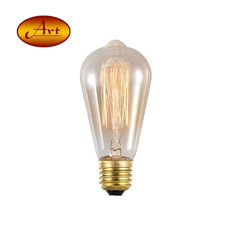 6 stks/partij Retro Edison Lamp ST64 Gloeidraad Licht 110 V/220 V 40 W/60 W E27 Vintage ampul Gloeilamp Decoratieve Verlichting