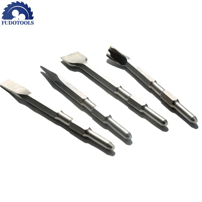 

Cost Sale of 4PCS/Set 17mm Hex Shank 17*280mm Electric Hammer Chisels For Concrete/Brick/Wall/Tile Slotting Drilling