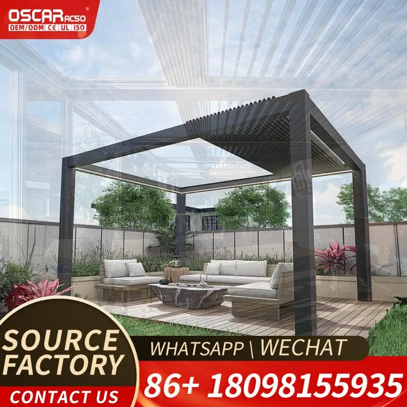 Custom High Quality Easy Install Bioclimatic Aluminum Outdoor Pergola Gazebo for Gardens Patios Backyards pergola
