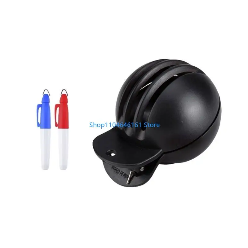 

Маркер линии мячей для гольфа с маркером позиционирования патта для выравнивания ручкой