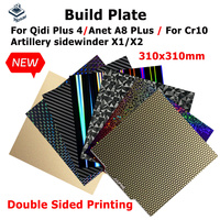 Upgraded QiDi Plus 4 Build Plate 310x310mm Spring Steel Plate for CR-10 Artillery SW-X1/X2 for Anet A8 Plus 3D Printers Platform