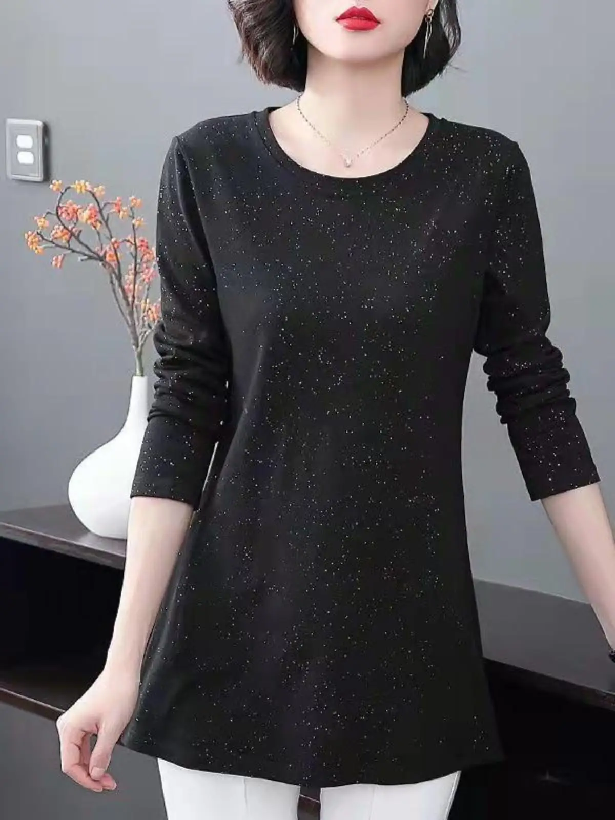 maglia-a-maniche-lunghe-lucida-da-donna-elegante-nuovo-stile-autunno-inverno-taglie-forti-con-set-di-orecchini-top-trendy-di-media-lunghezza-per-signore