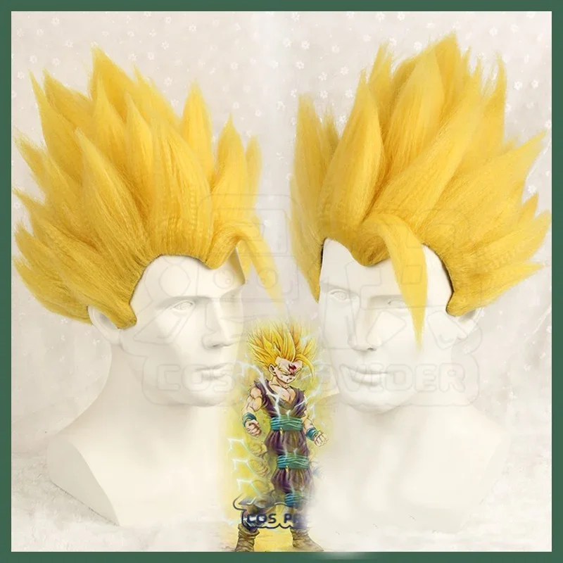 Anime Cosplay Costumes With Super Son Goku Black Golden Zamasu Wig for Men Boys Adult Halloween Carnival party Show Wig Cap