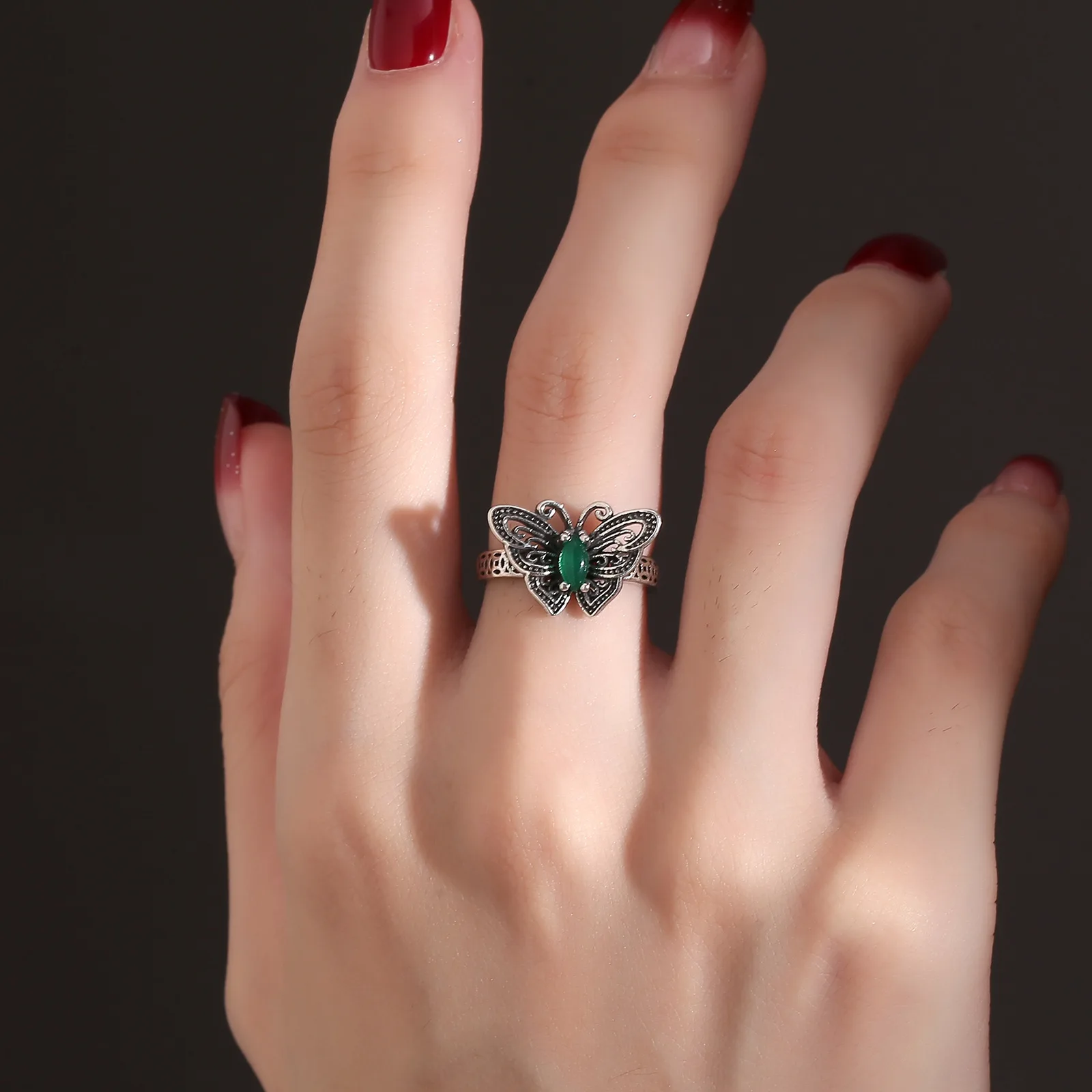 

Ring Ethnic Sle Personali Quirky Design Finger Ring Retro Courtly Aosphere Moisla Faion Jewelry