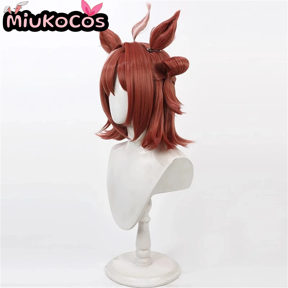 EM ESTOQUE enginト Rhein Kraft Peruca Cosplay Com Orelhas e Cauda MiukoCosplay Jogo Umamusume: Pretty Derby Cosplay