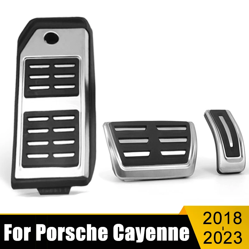 

Car Accessories For Porsche Cayenne 2018 2019 2020 2021 2022 2023 Stainless Accelerator Brake Pedals Cover Foot Rest Pedal Pad