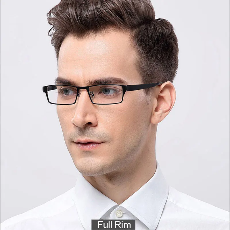 Men Alloy Eyeglasses Frame for Men Eyewear Flexible Temples Legs IP Electroplating Alloy Material,4 Styles,4 Colors