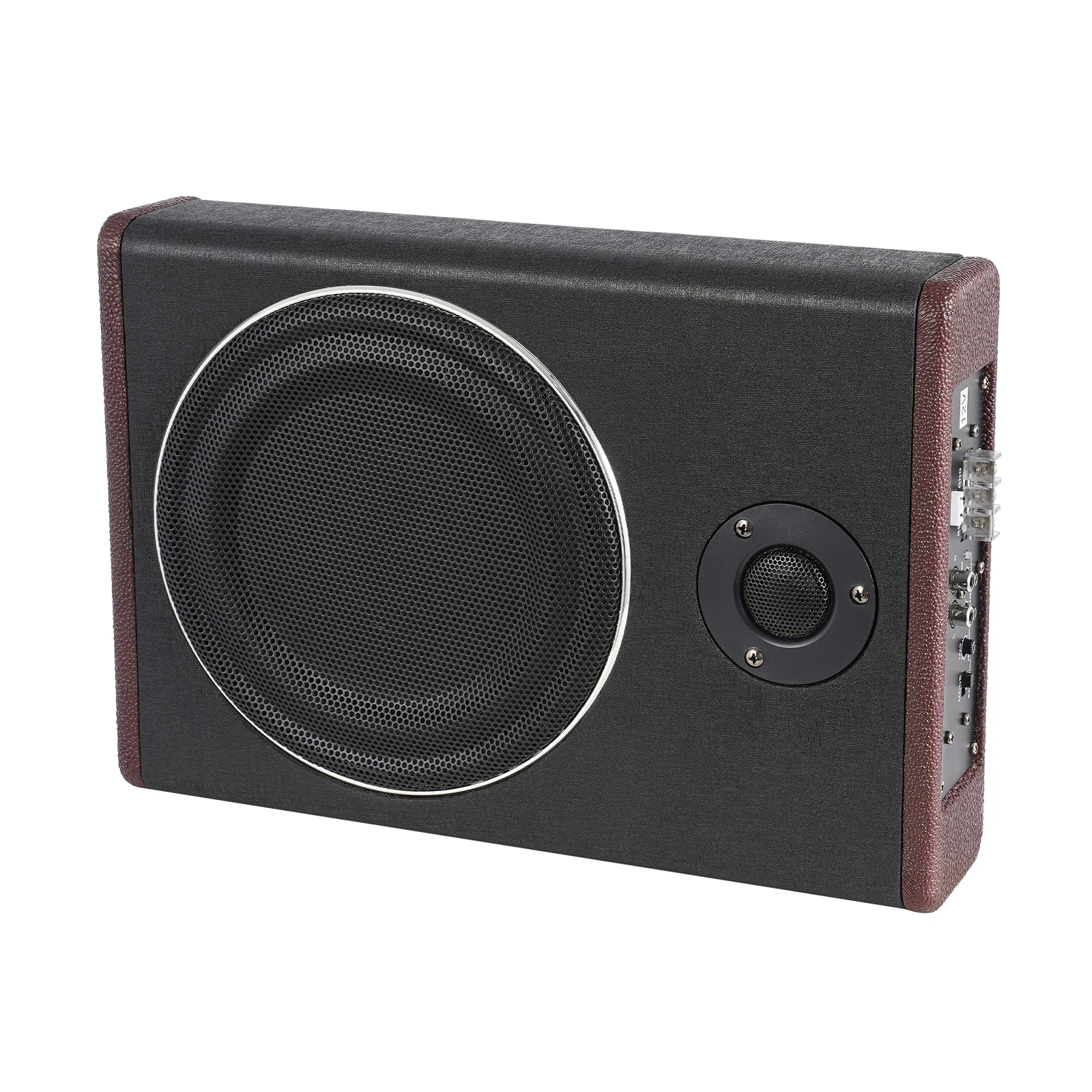 8 Inch Ultra Slim Car Subwoofer Under Seat Car Active Subwoofer Compact Car Bass Audio Car Stereo Amplifier Speaker DC 12V 600W