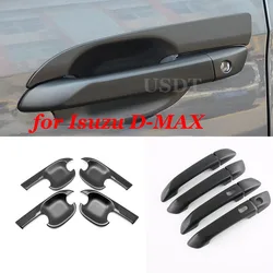 Matte Black Exterior Protector Frame Accessories For Isuzu D-MAX DMAX 2021 2022 2023 2024 Door Handle Trim External Protective
