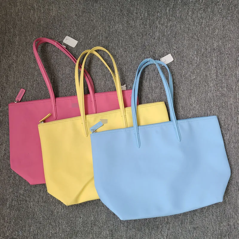 

Большая вместительная сумка-тоут для поездок на работу, сумка на одно плечо, сумка на молнии, женская сумка, прочная, из ПВХ, однотонная