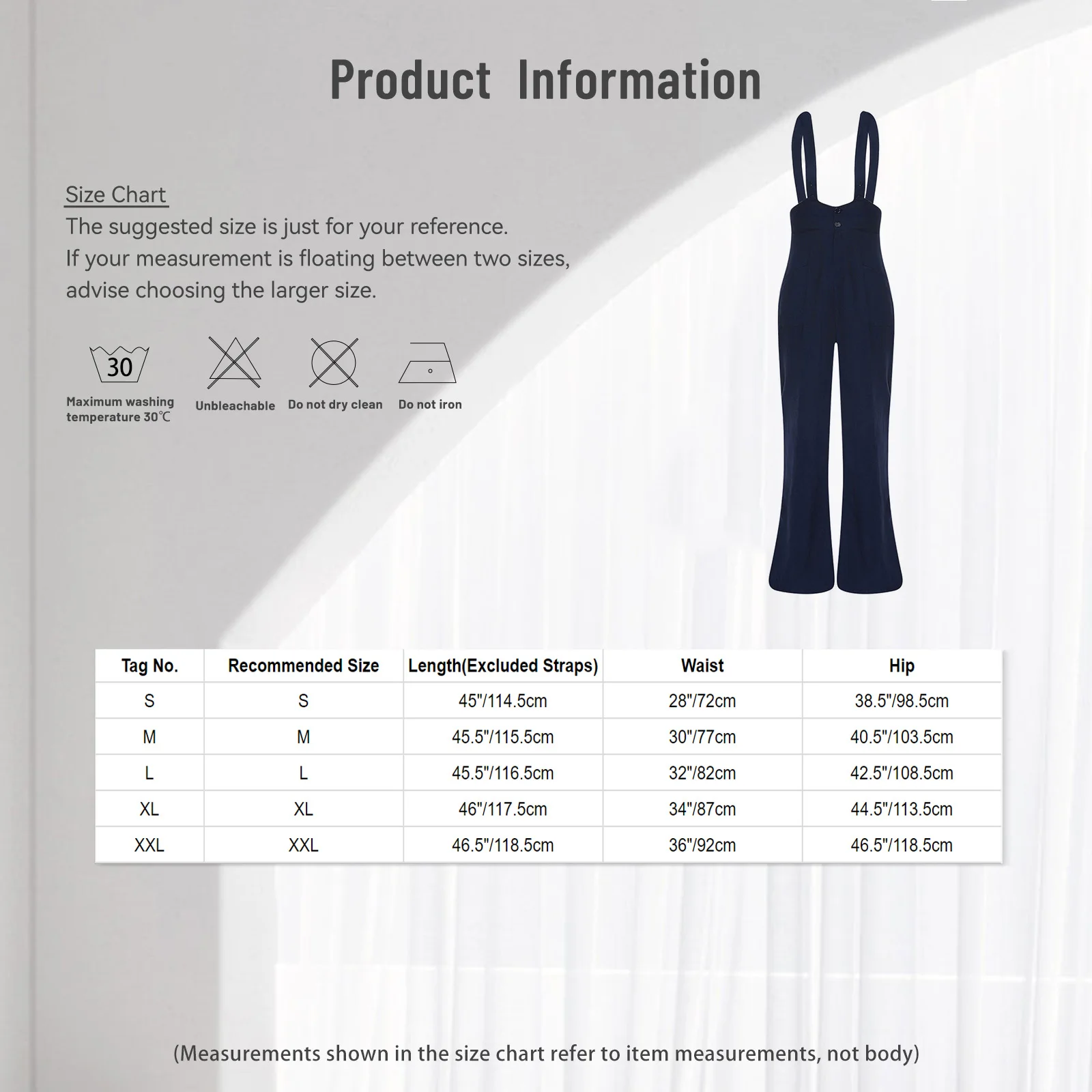 Women High Waist Trousers with Suspender Daily Costumes Fashion Button Zipper Fly Wide-Leg Overalls for Office Work Business