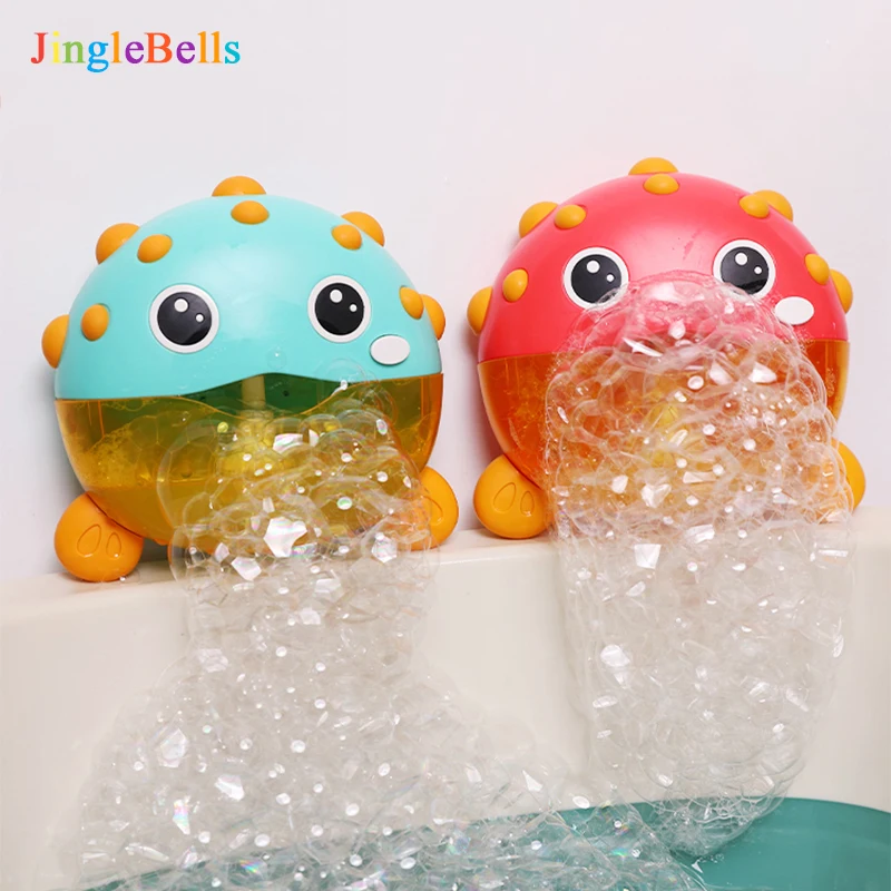 Baby Bath Toy Puffer Fish Bubble Maker Automatic Bubbles Blower Machine for Bathtub with Music Fun Shower Toys for Toddlers