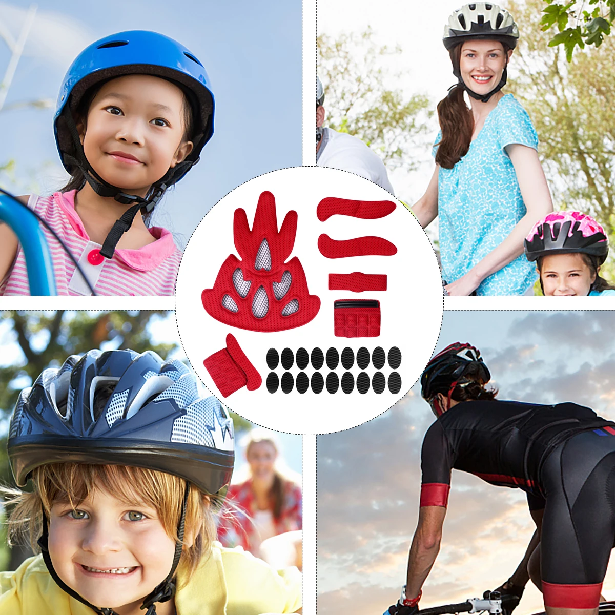 

1 set 1 Set Padding Kit Anti-Shock Liner Breathable Cooling Mat For Riding Easy Install No Tools Safety Comfort Fit For