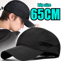 Custom Logo Print Big Size XL 65CM Baseball Caps Men Summer Quick Drying Sports Hat Elastic Adjustment Trucker Hats Snapback Cap