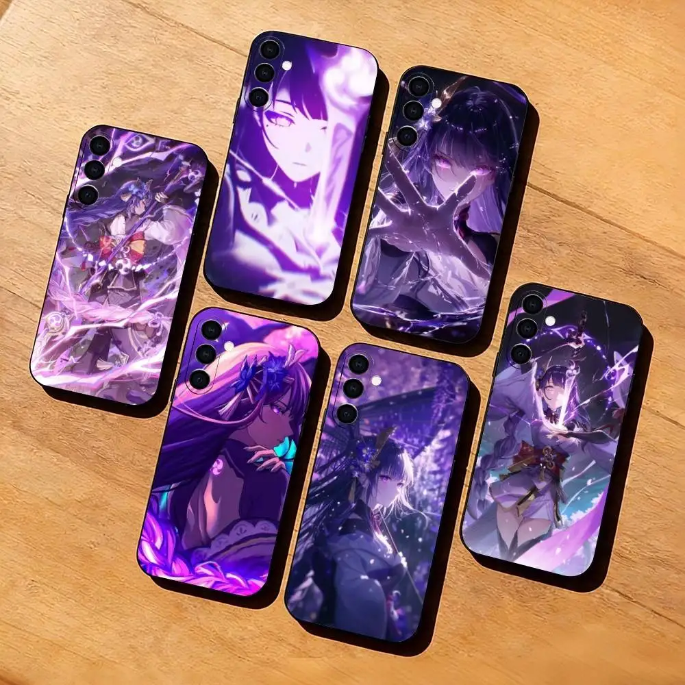G-Genshin Impact R-Raiden Shogun  Phone Case For Samsung Galaxy A73,A72,A71,A70,A53,A52,A51,Others Soft Black Cover
