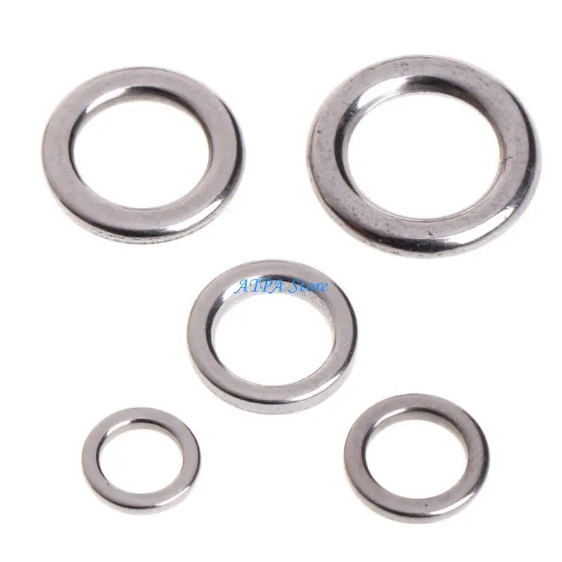 U13C 50Pcs Fishing Stainless Steel Split Ring Lure Tackle Connector New