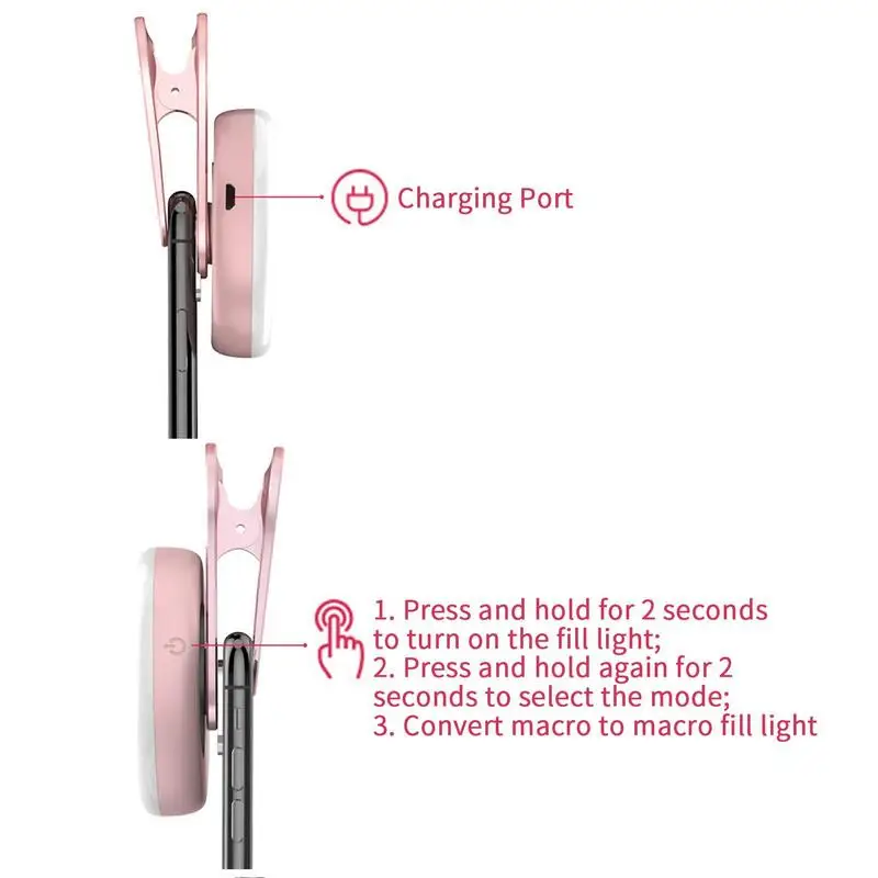 جديد الهاتف المحمول ملء الضوء 15X عدسة ماكرو المحمولة Selfie LED حلقة الضوء آيفون الهاتف الذكي العالمي حلقة كليب الضوء