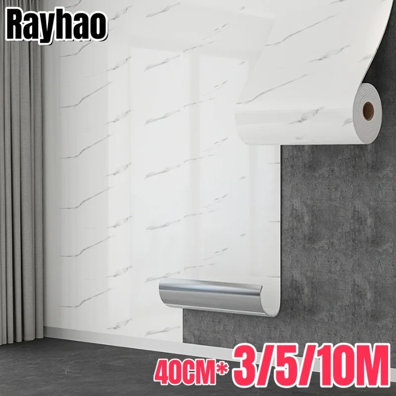 

Marble Pattern Foam Self-Adhesive Wallpaper Removable Easy To Install for Home Interior Renovation Bathroom Wall Decor Stickers
