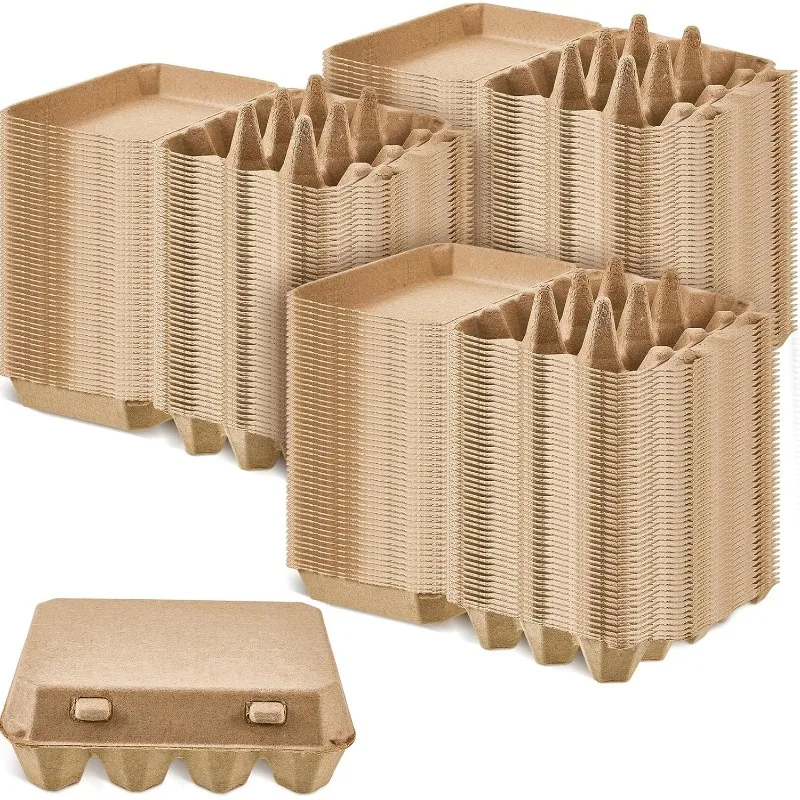 

150 Pieces Paper Pulp Egg Cartons 3x4 Style Vintage Blank Egg Cartons for Fresh Duck Quail Storage Kitchen Family Farmhou