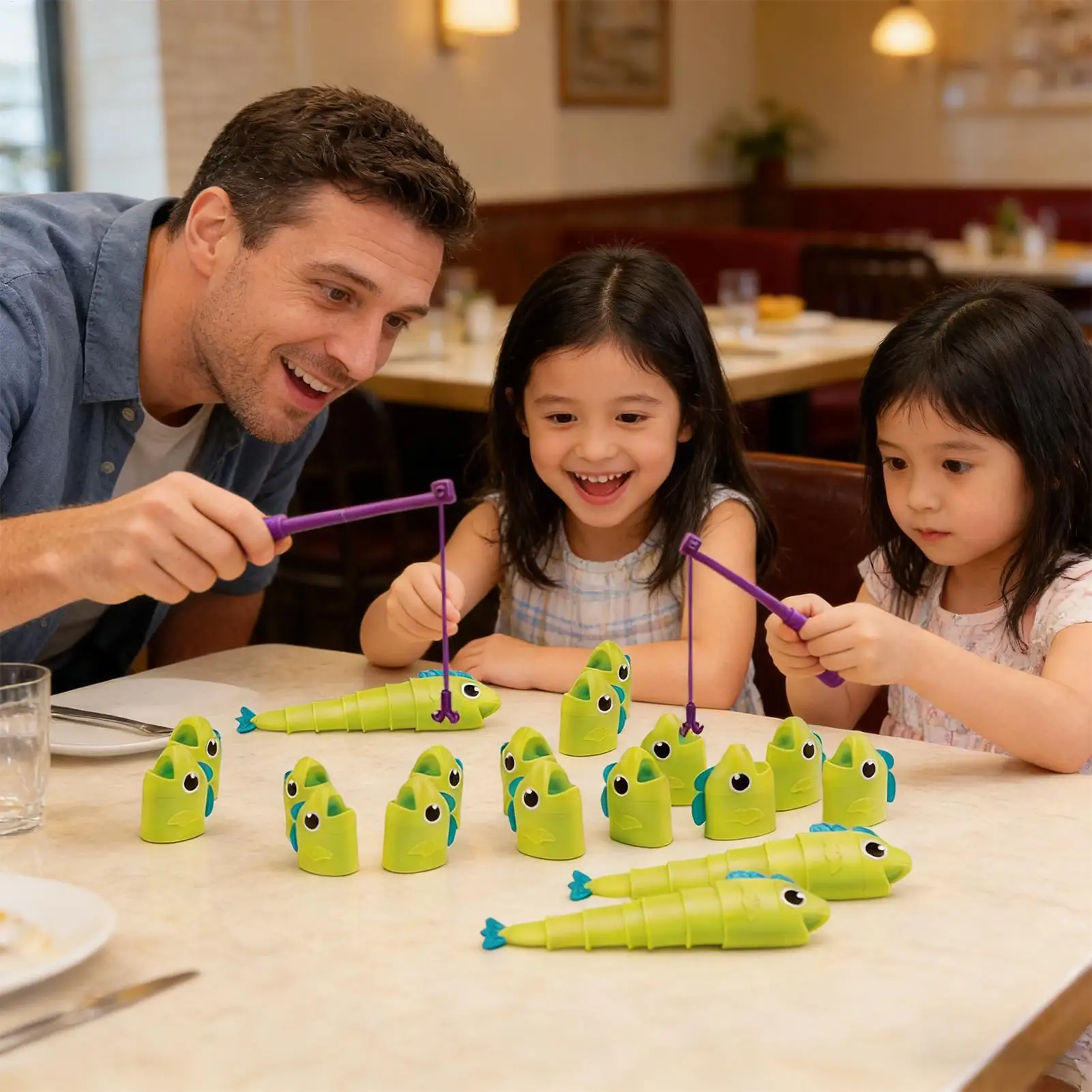 Kids Fishing Game Toys Gifts Early Education Water Fish Catch Tabletop Games Toys Children Interactive Games Toys for Gifts