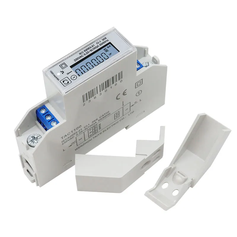 Din Rail Energy Consumption Multi Function Watt Hour Meter 100A RS485 MODBUS RTU 230V SDM120 V A PF Hz