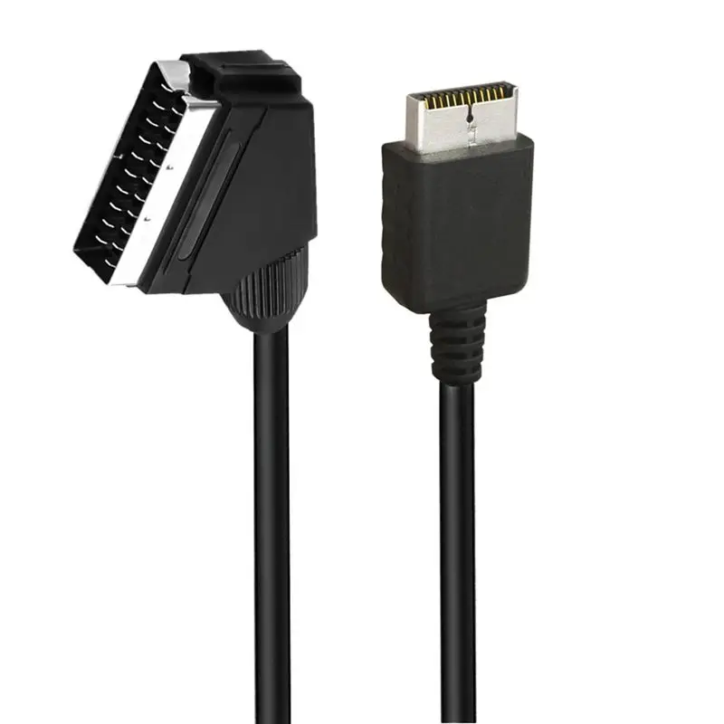 1,8 m PS2/PS3 SCART RGB bezemkopkabel, gameconsole aangesloten op Europese/Japanse standaard kleurbewakingskabel